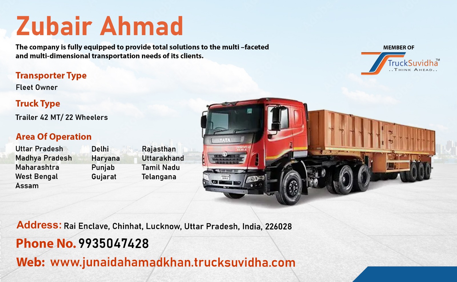 TruckSuvidha Promotion Slider