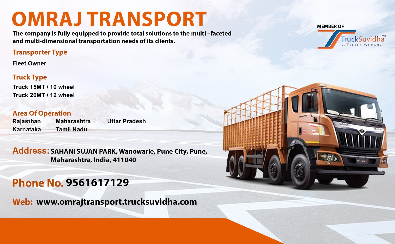 TruckSuvidha Promotion Slider