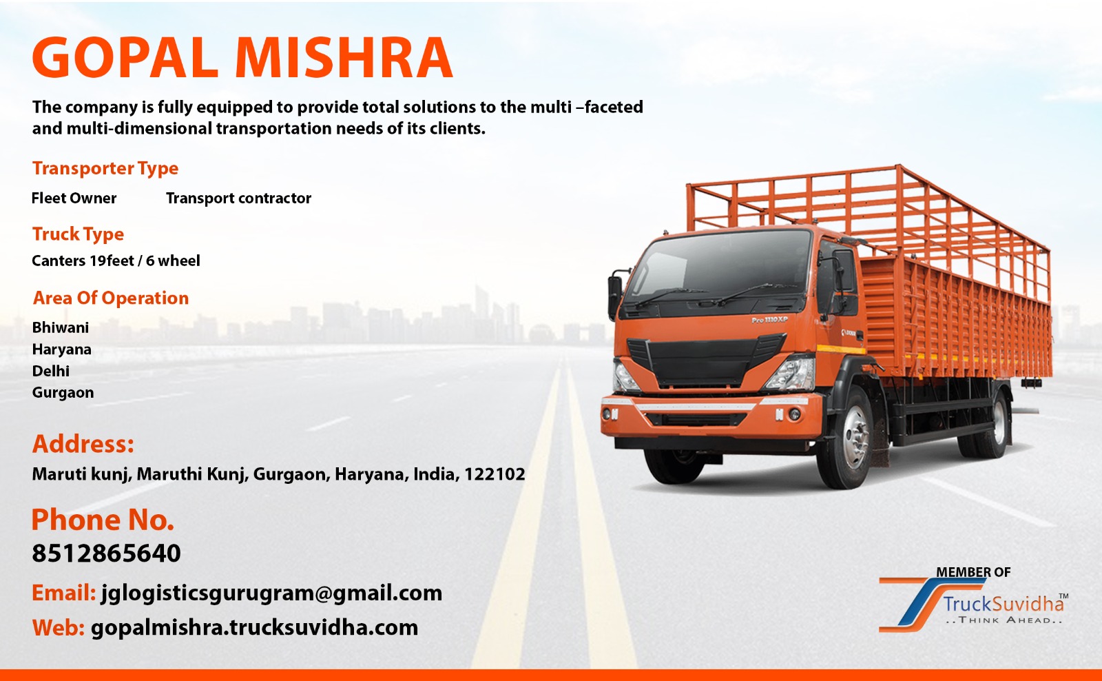 TruckSuvidha Promotion Slider