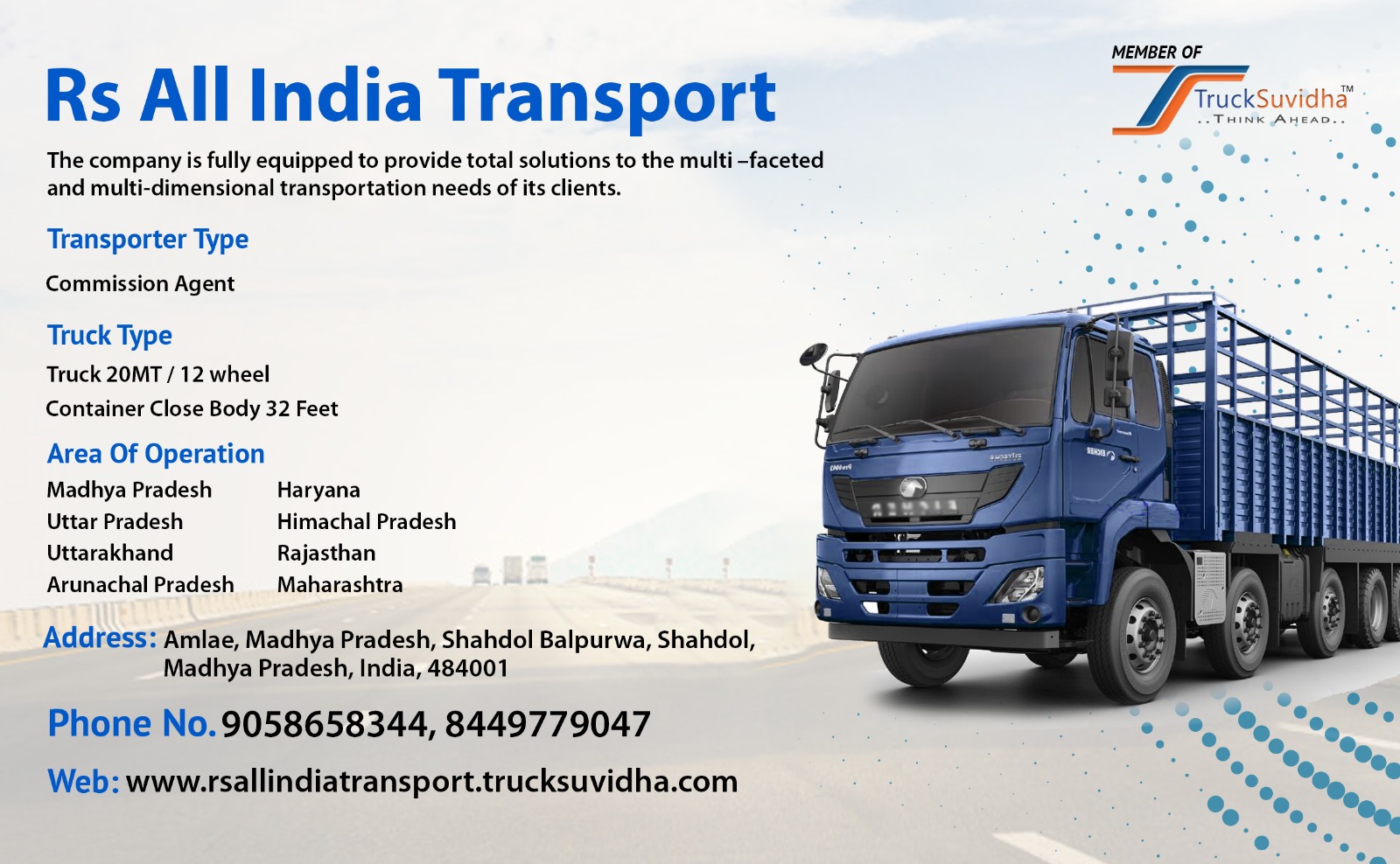 TruckSuvidha Promotion Slider