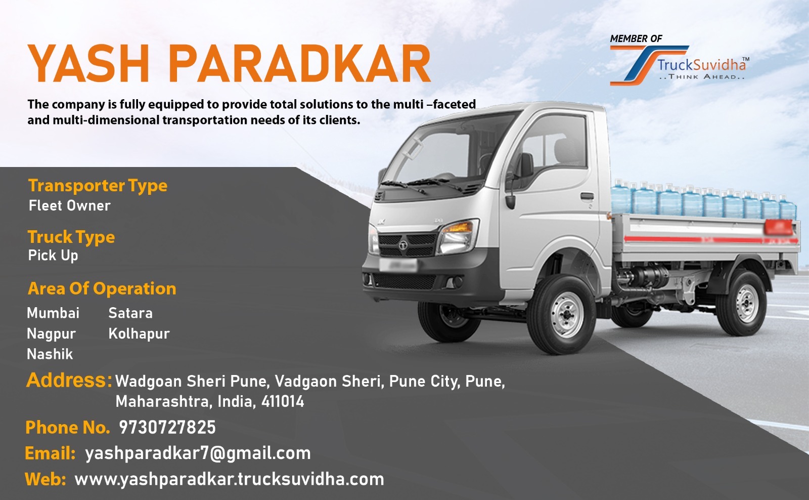 TruckSuvidha Promotion Slider