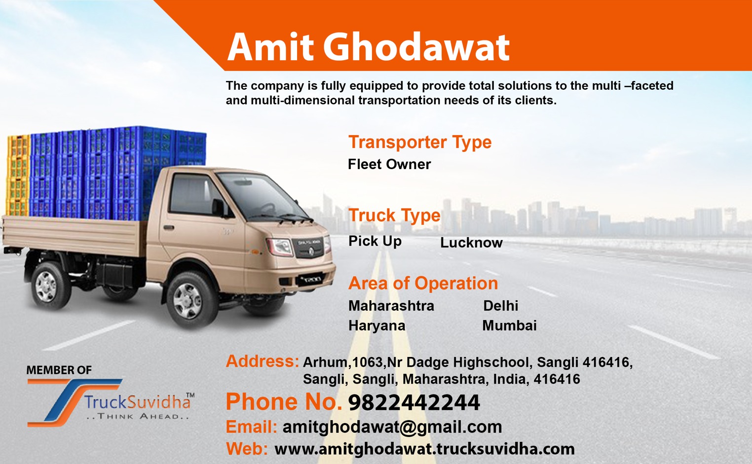 TruckSuvidha Promotion Slider