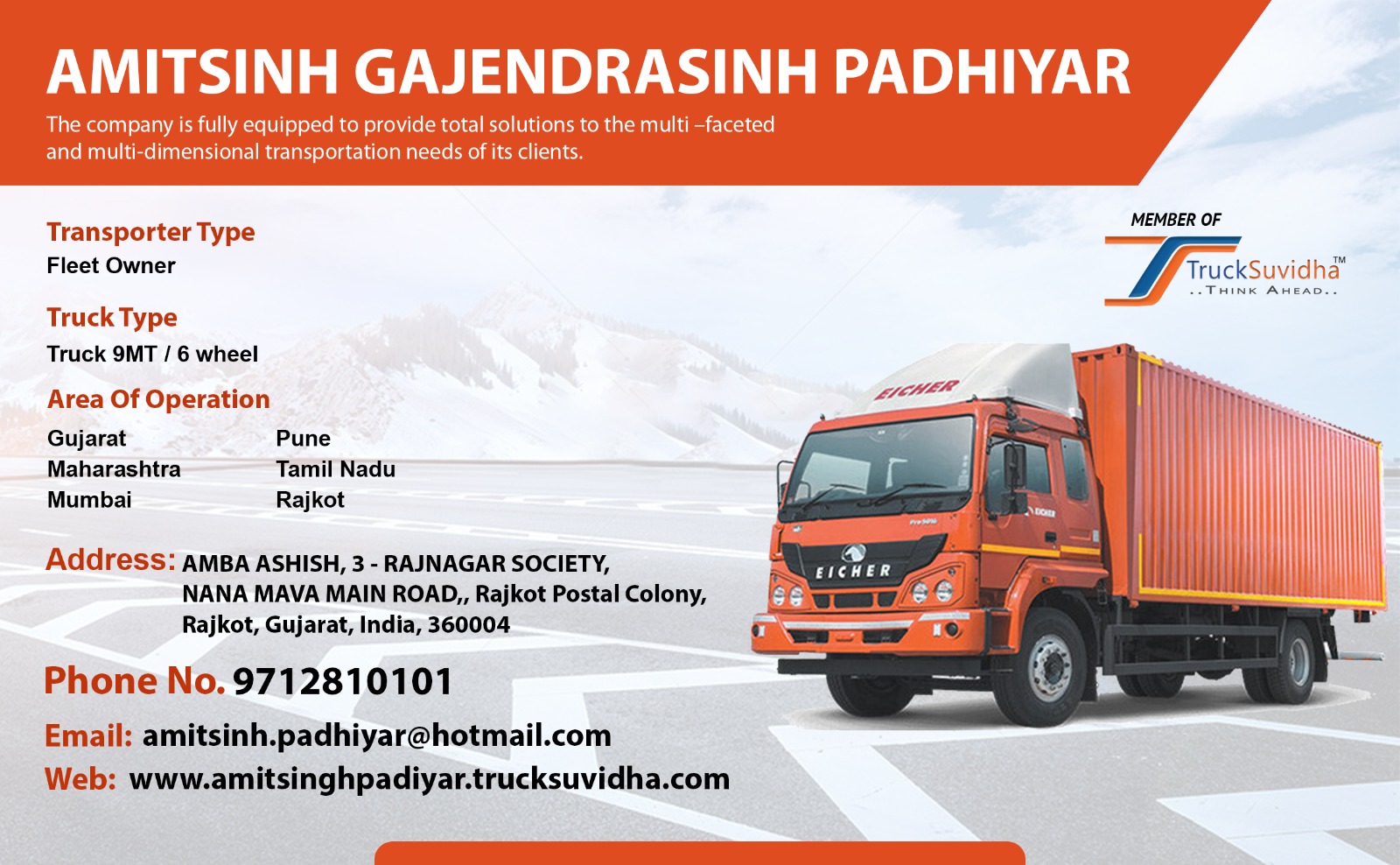 TruckSuvidha Promotion Slider