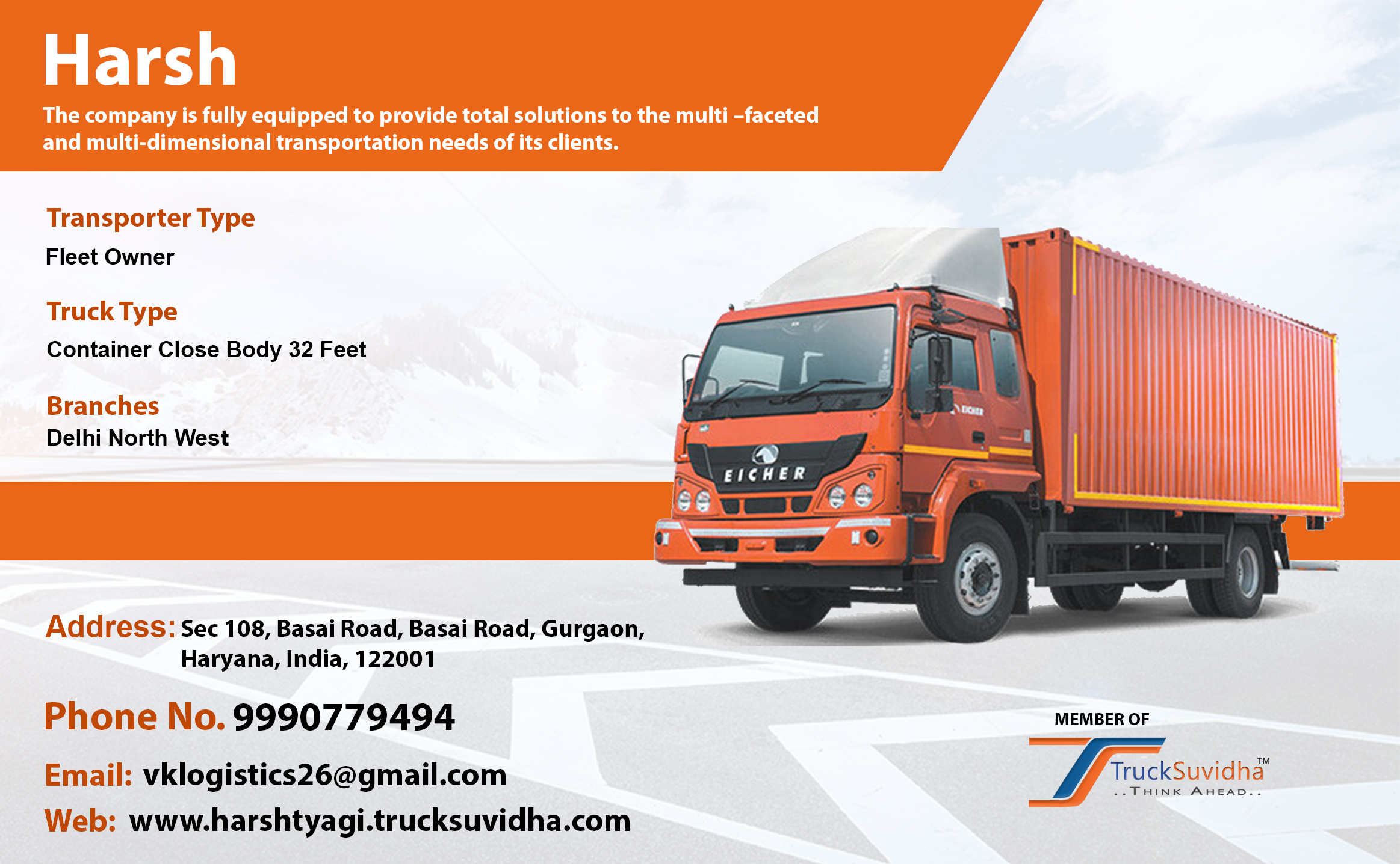 TruckSuvidha Promotion Slider