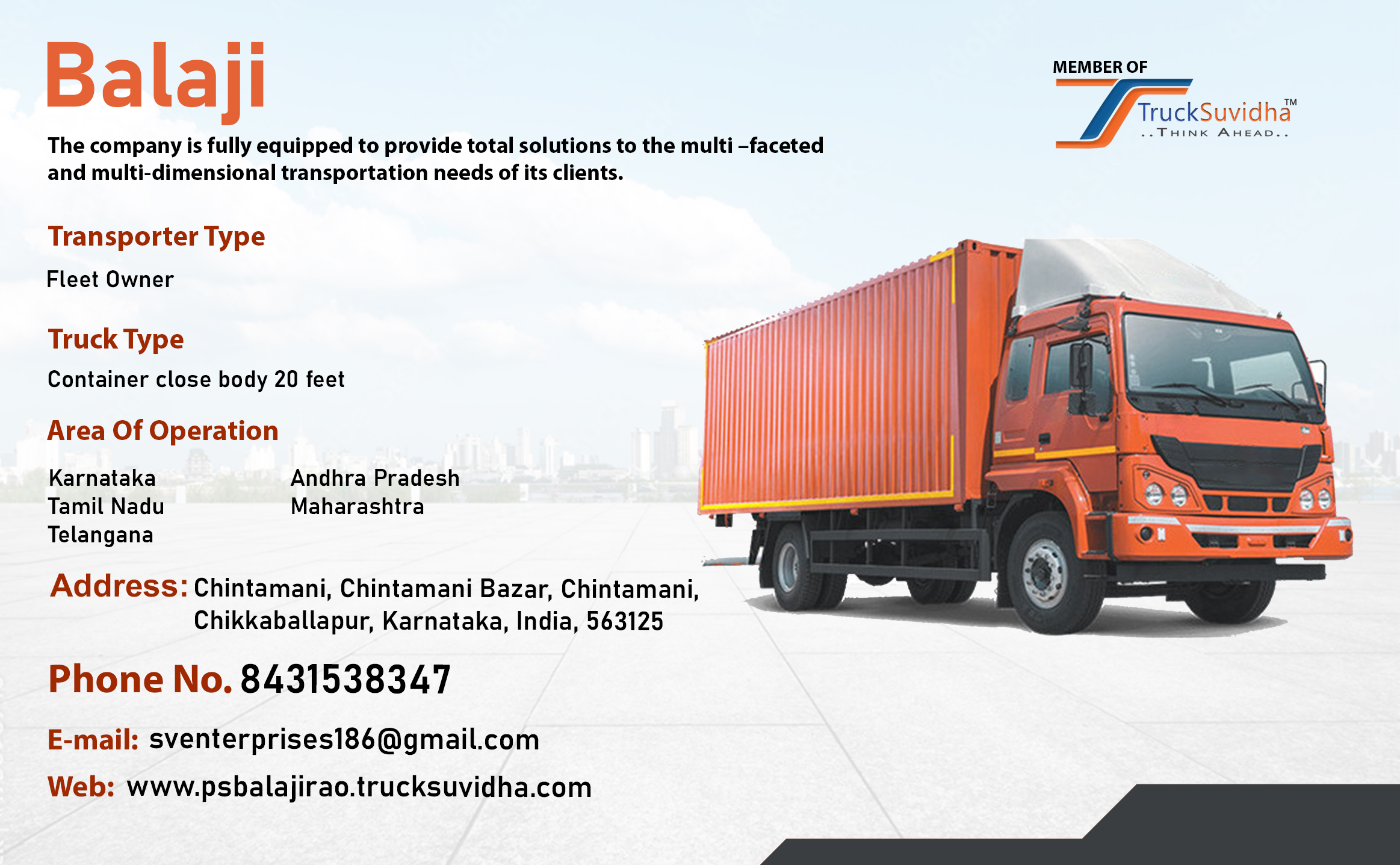 TruckSuvidha Promotion Slider