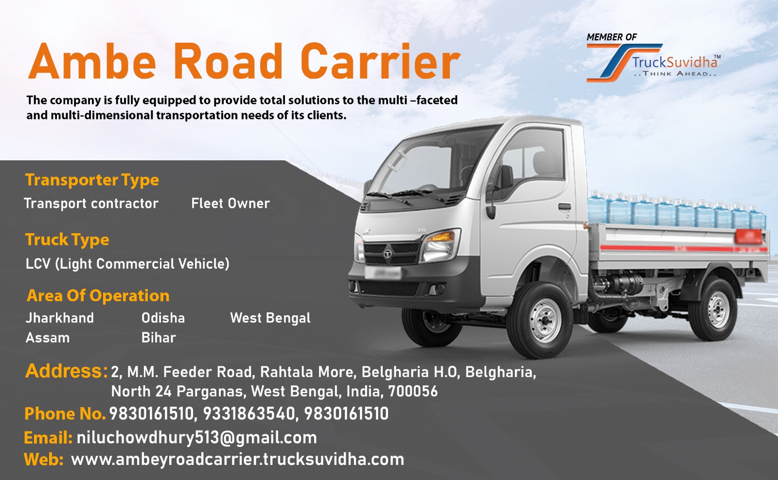 TruckSuvidha Promotion Slider