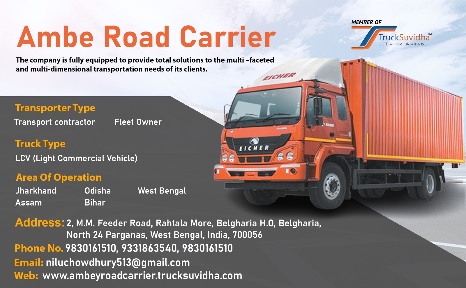 TruckSuvidha Promotion Slider