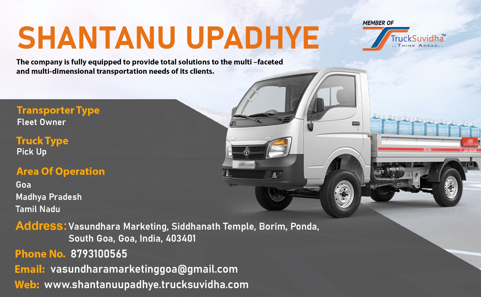 TruckSuvidha Promotion Slider