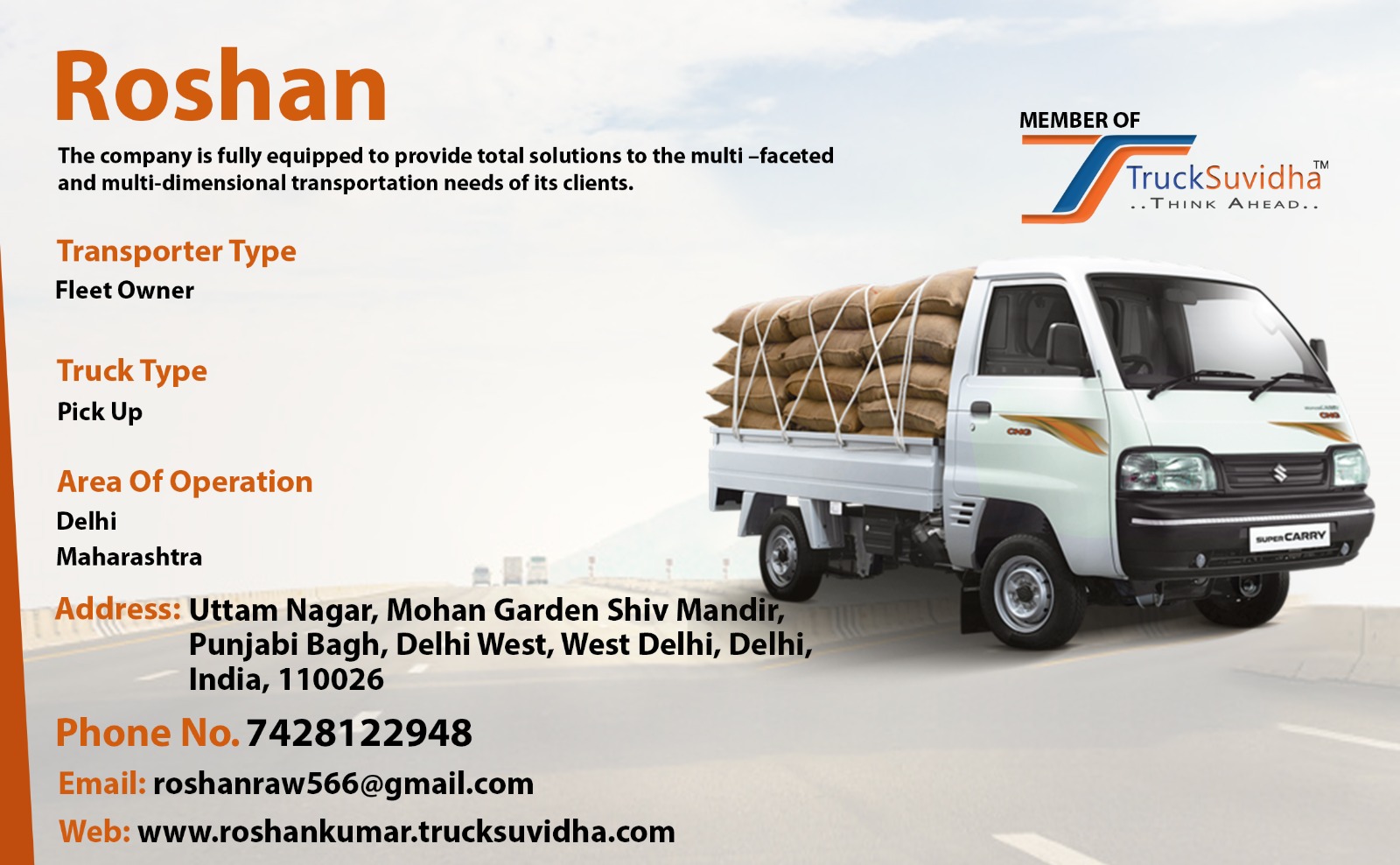 TruckSuvidha Promotion Slider