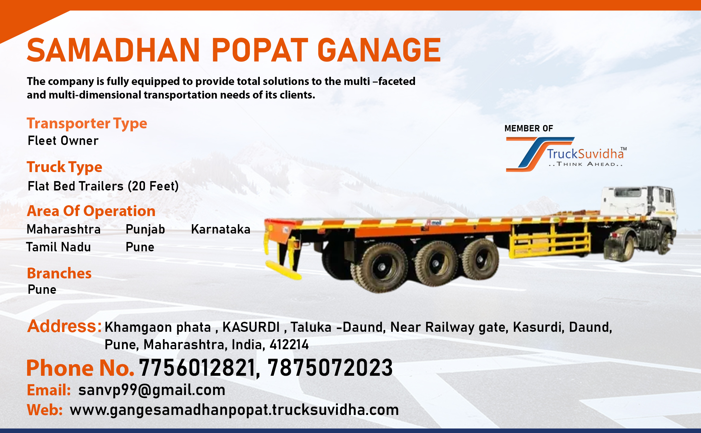 TruckSuvidha Promotion Slider