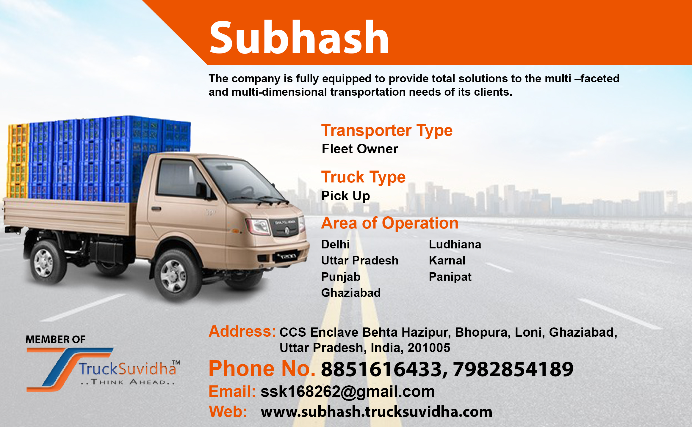 TruckSuvidha Promotion Slider