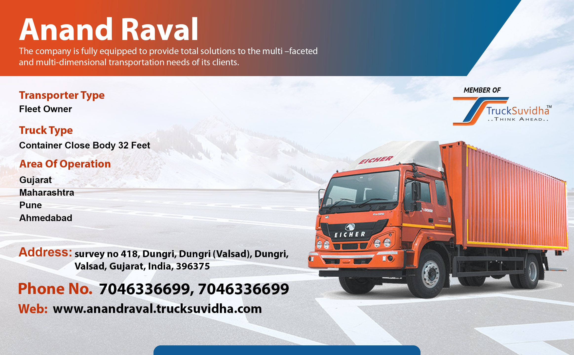 TruckSuvidha Promotion Slider