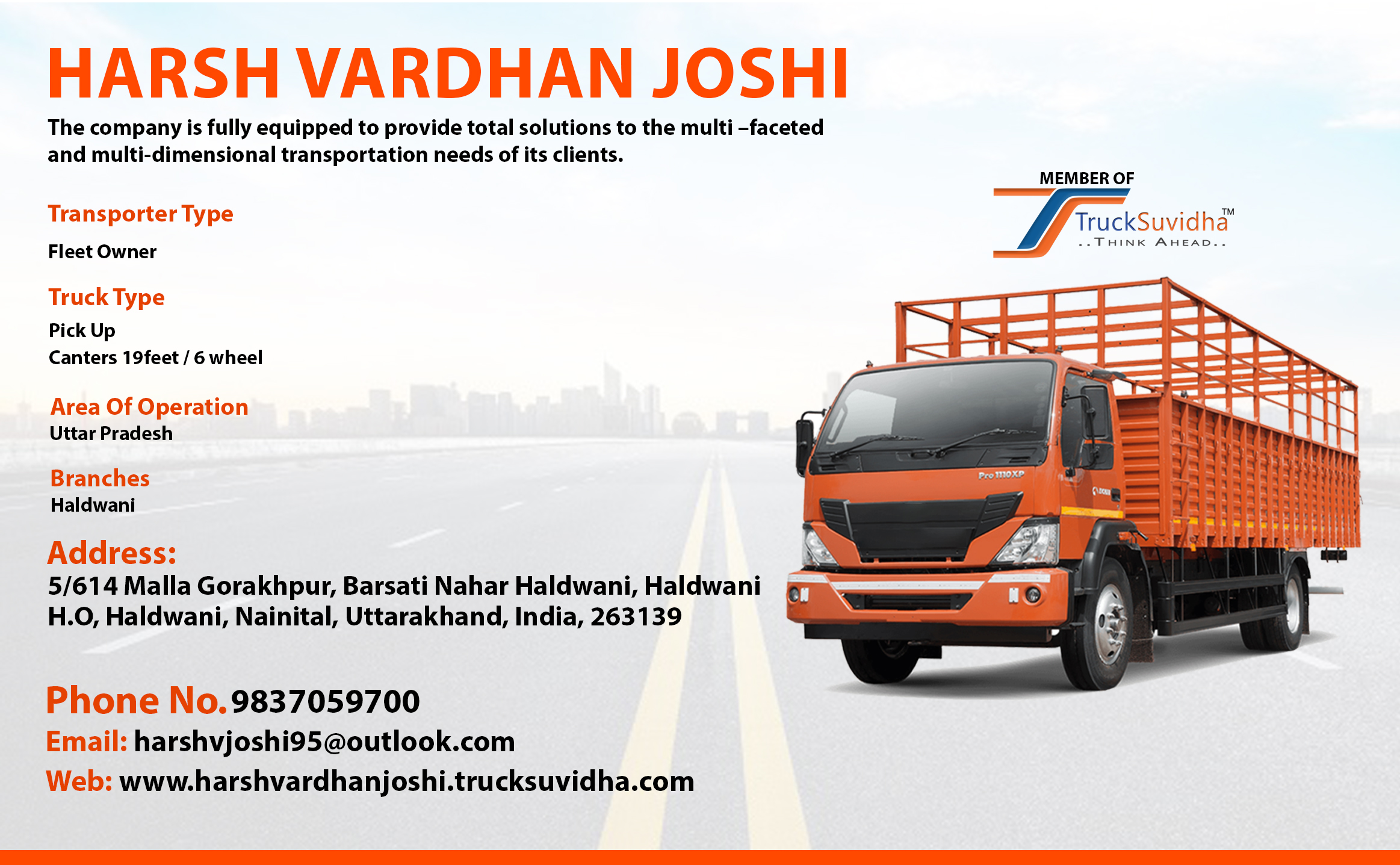 TruckSuvidha Promotion Slider