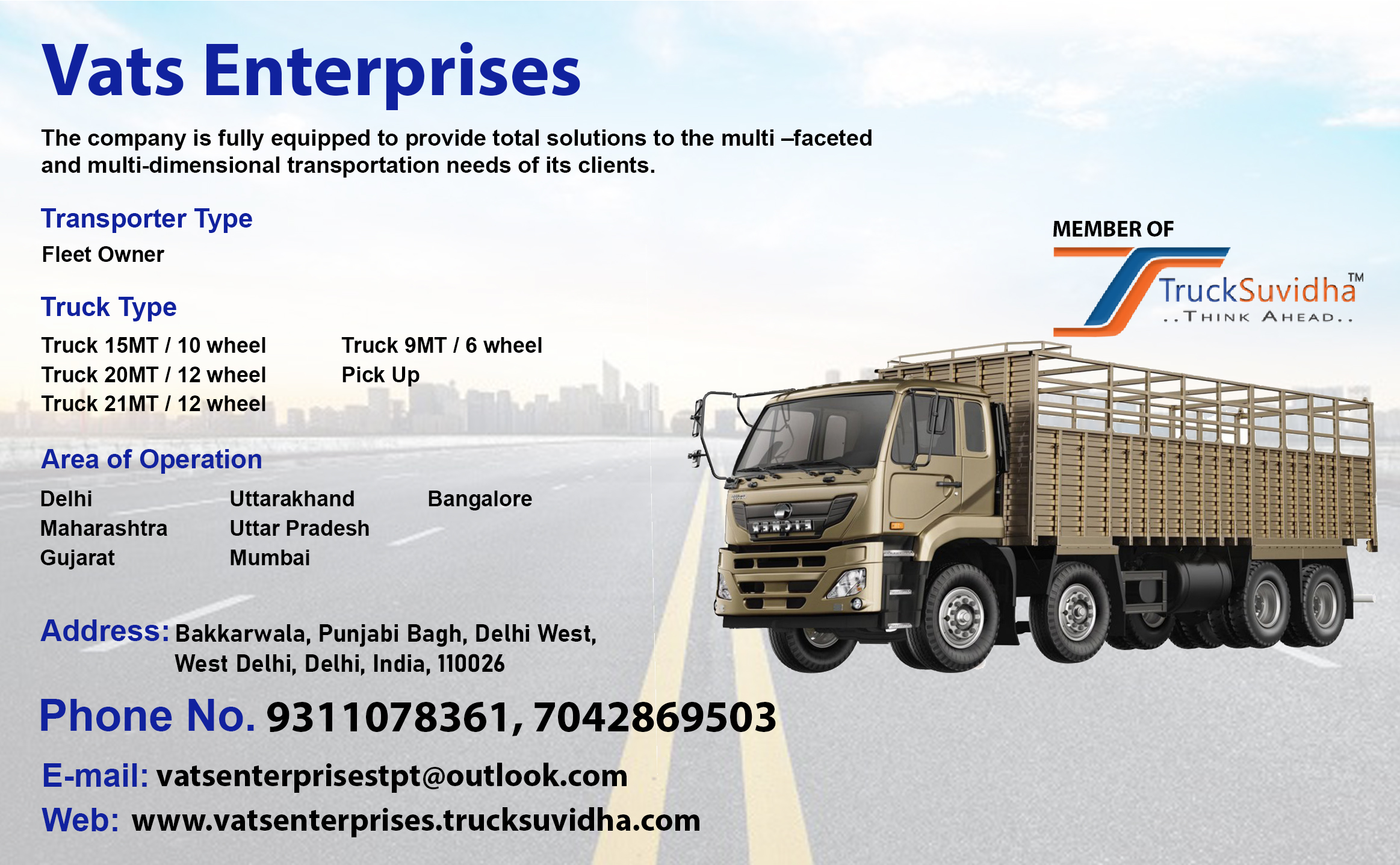 TruckSuvidha Promotion Slider