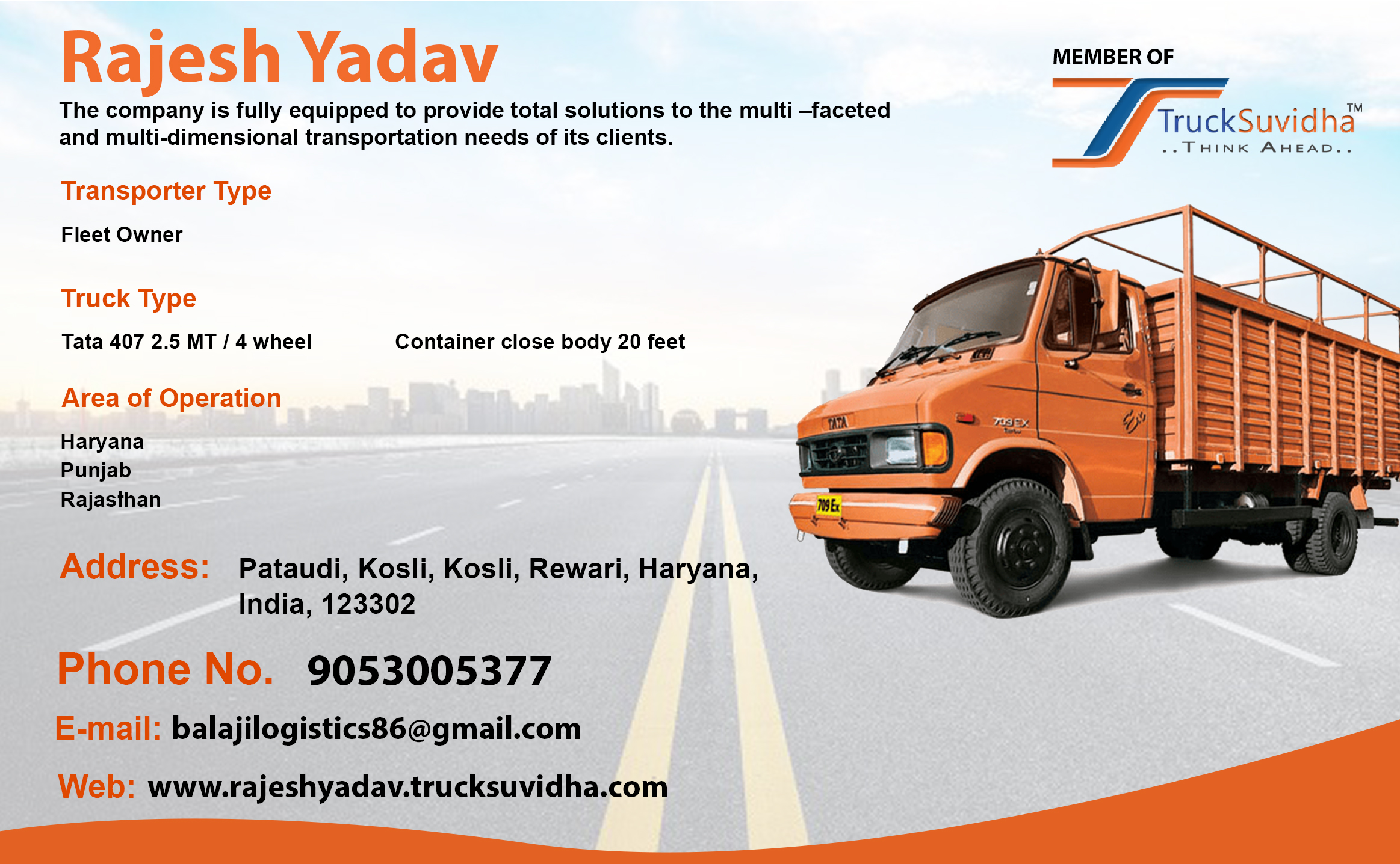 TruckSuvidha Promotion Slider