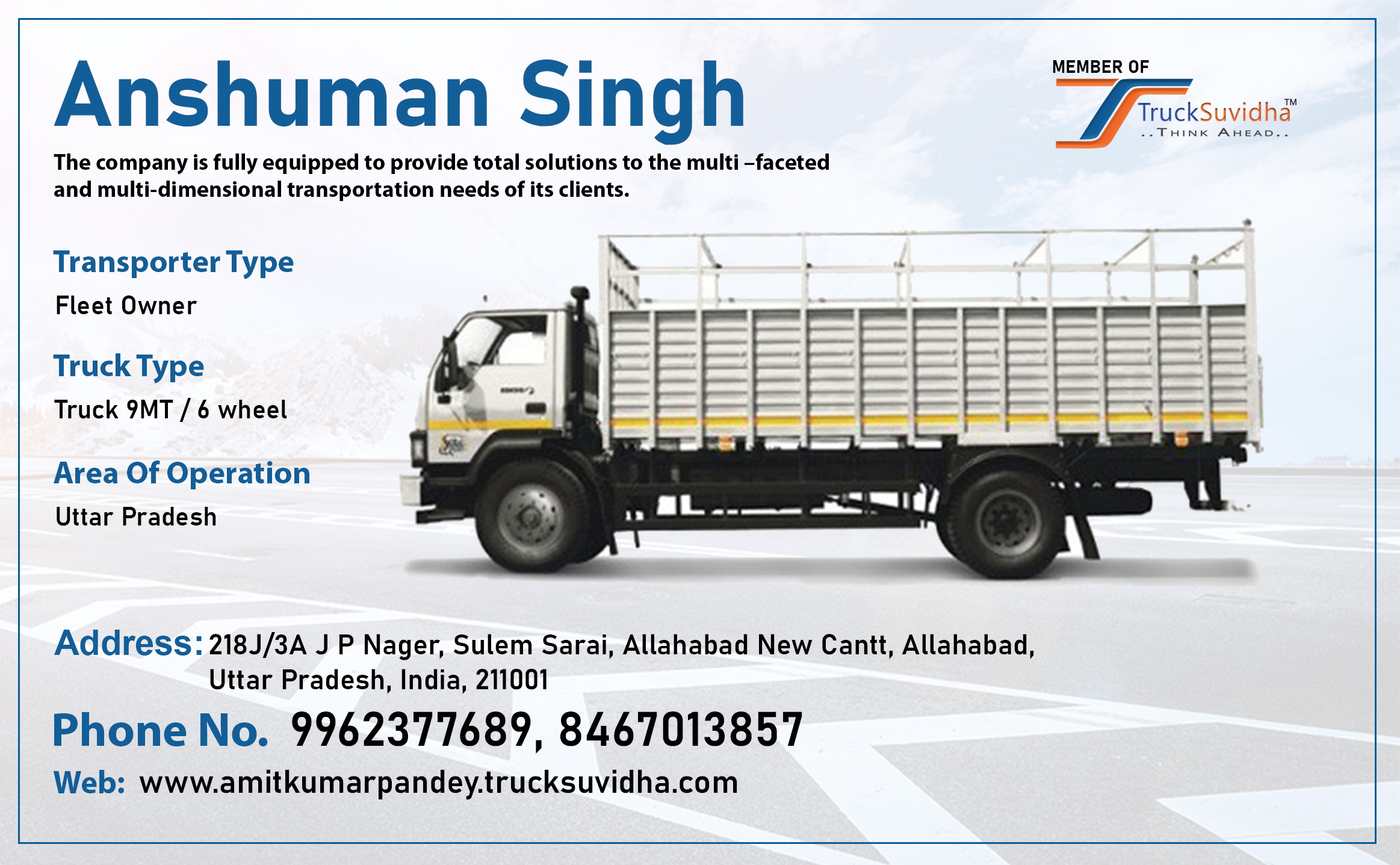 TruckSuvidha Promotion Slider