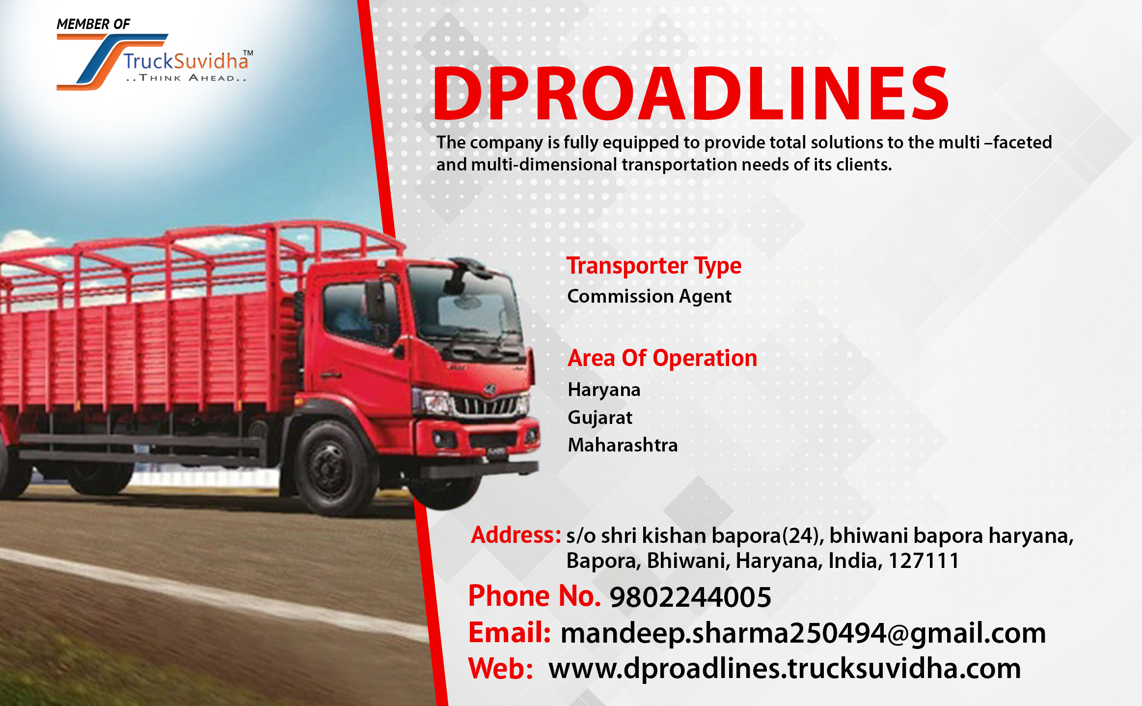 TruckSuvidha Promotion Slider