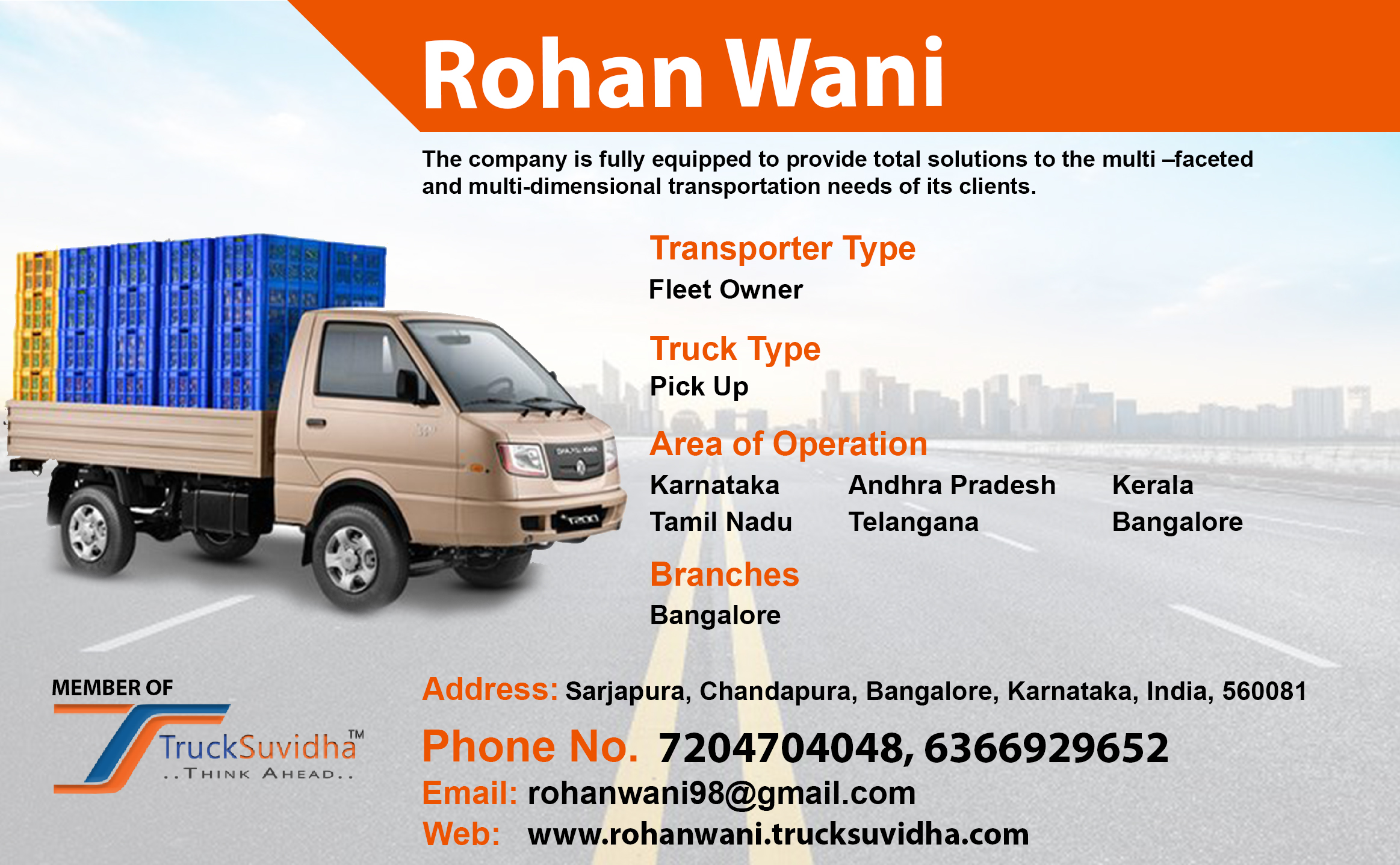 TruckSuvidha Promotion Slider