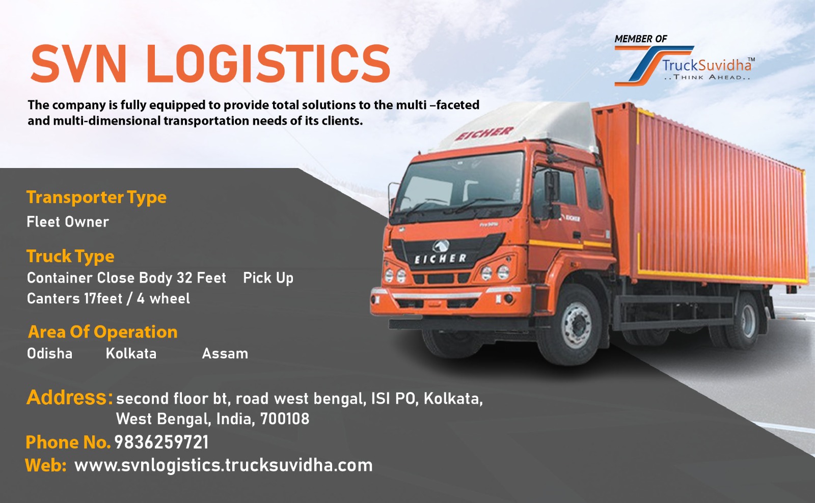 TruckSuvidha Promotion Slider