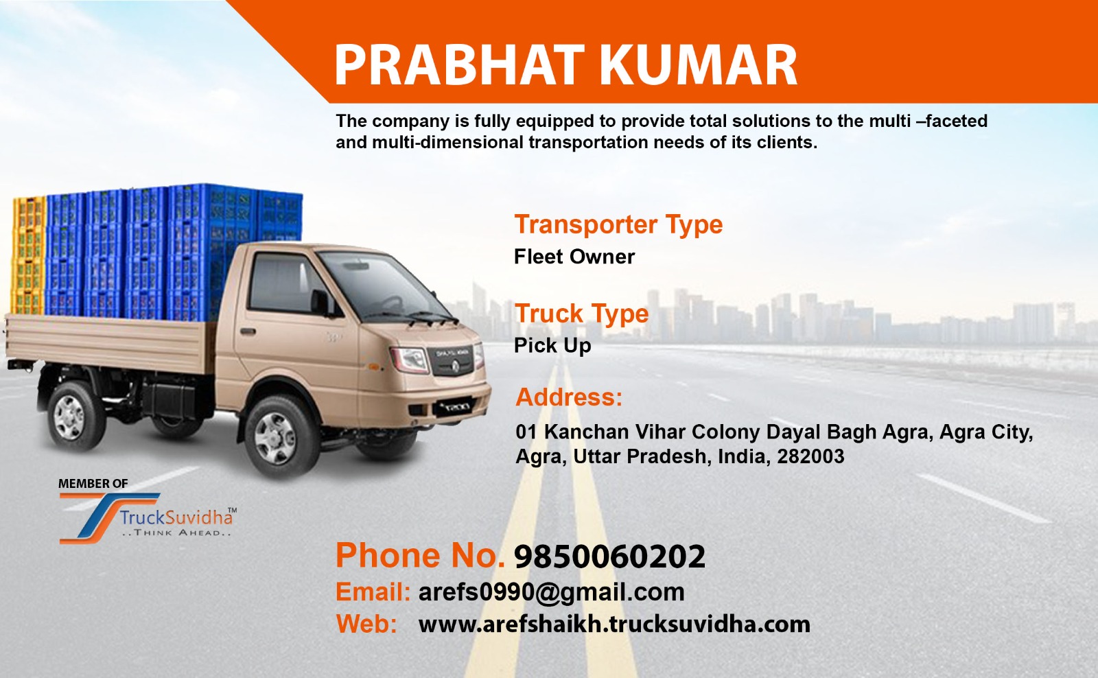 TruckSuvidha Promotion Slider