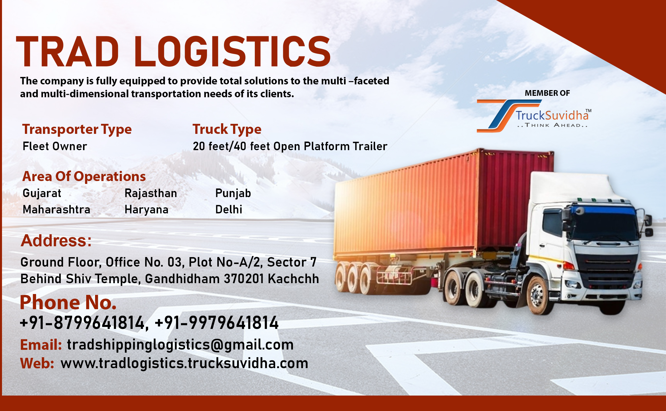 TruckSuvidha Promotion Slider