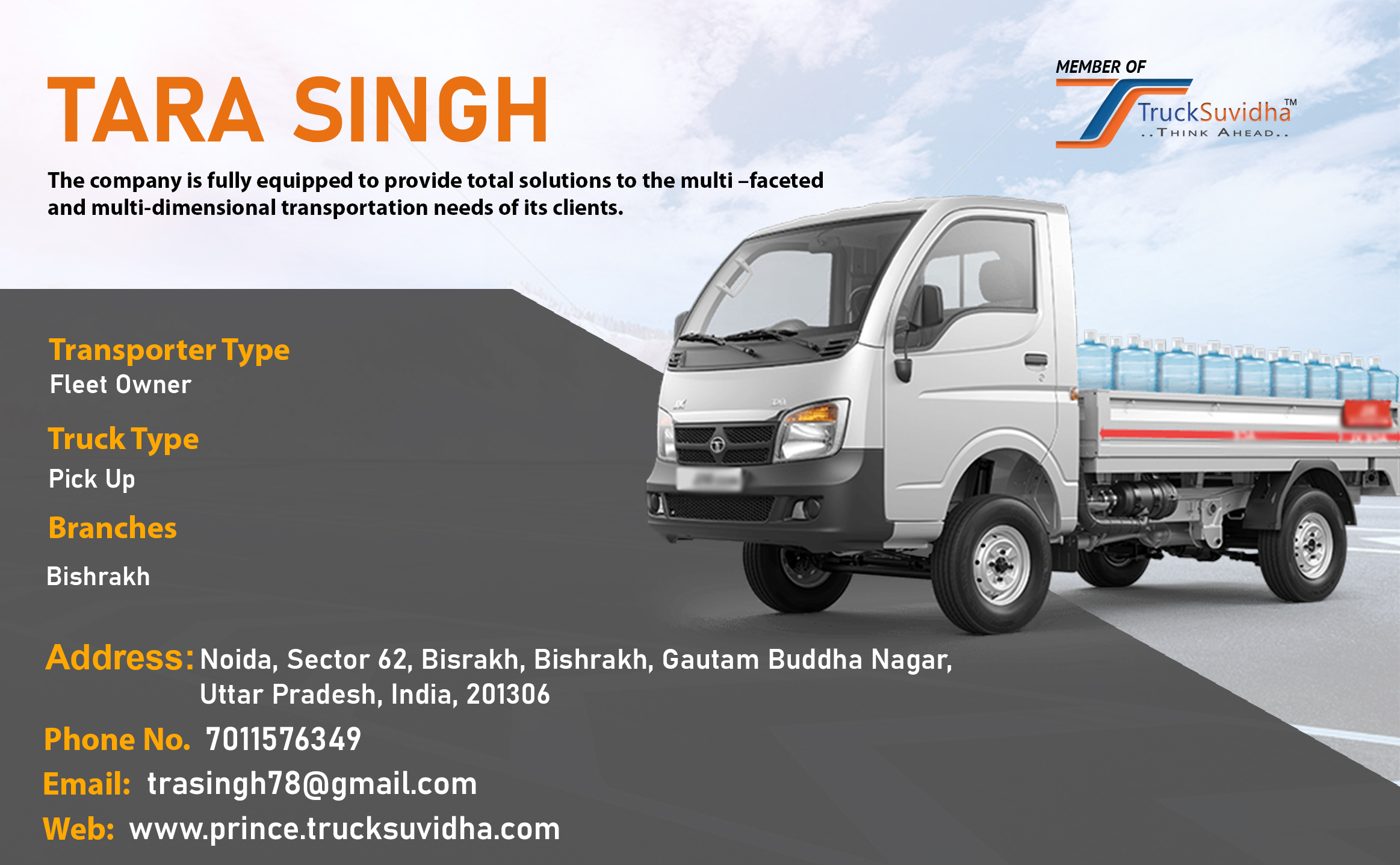 TruckSuvidha Promotion Slider