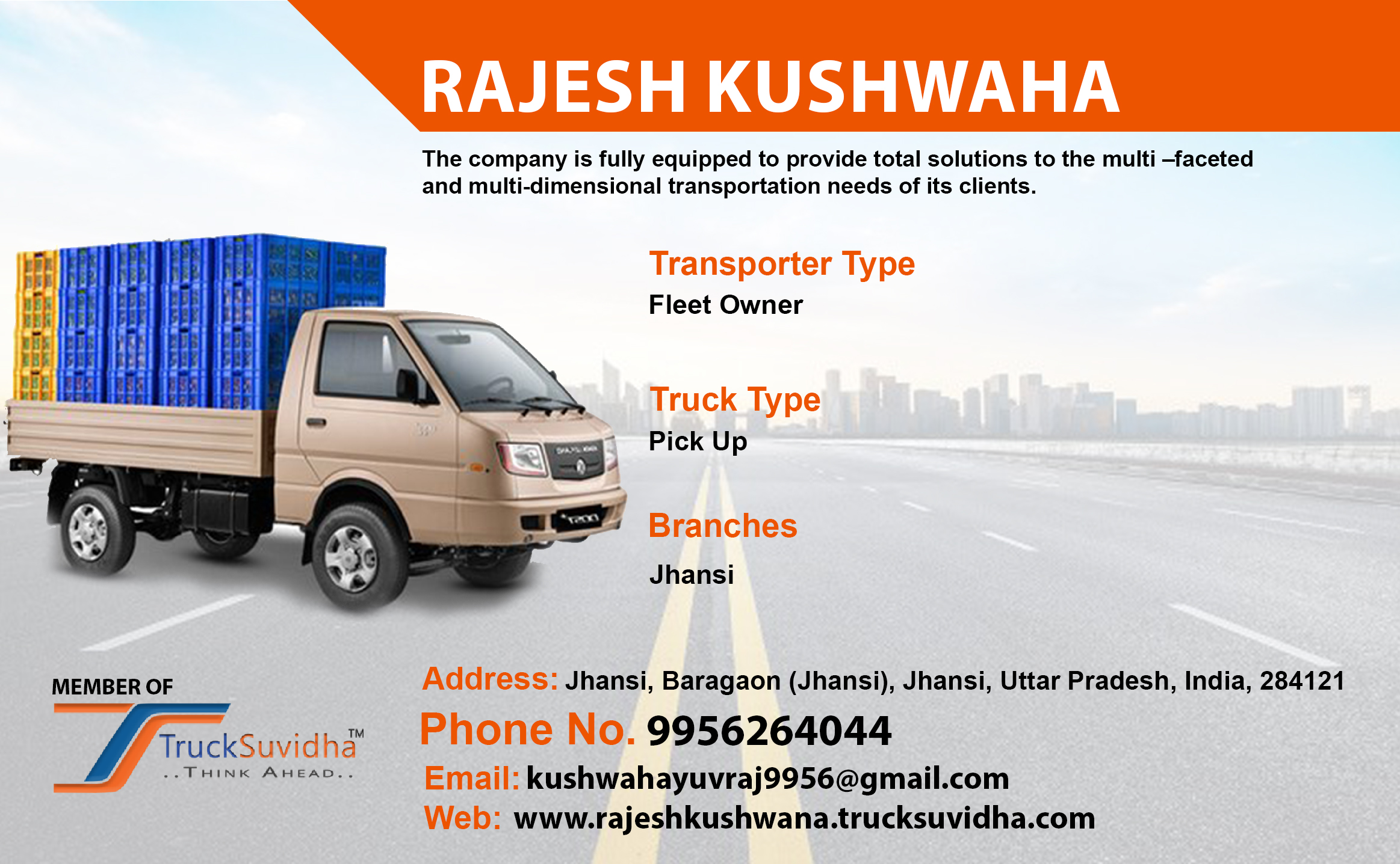 TruckSuvidha Promotion Slider