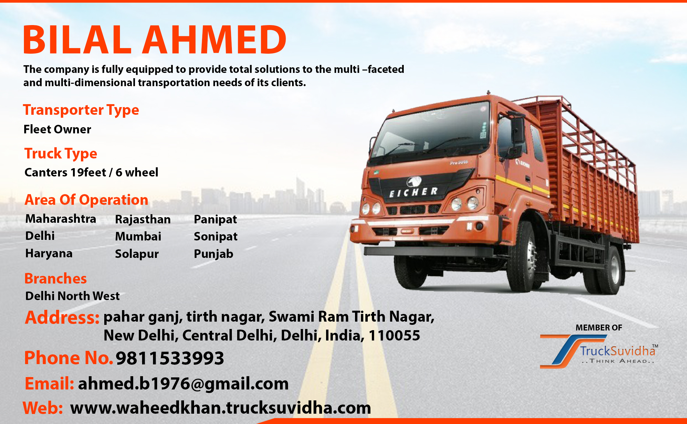 TruckSuvidha Promotion Slider