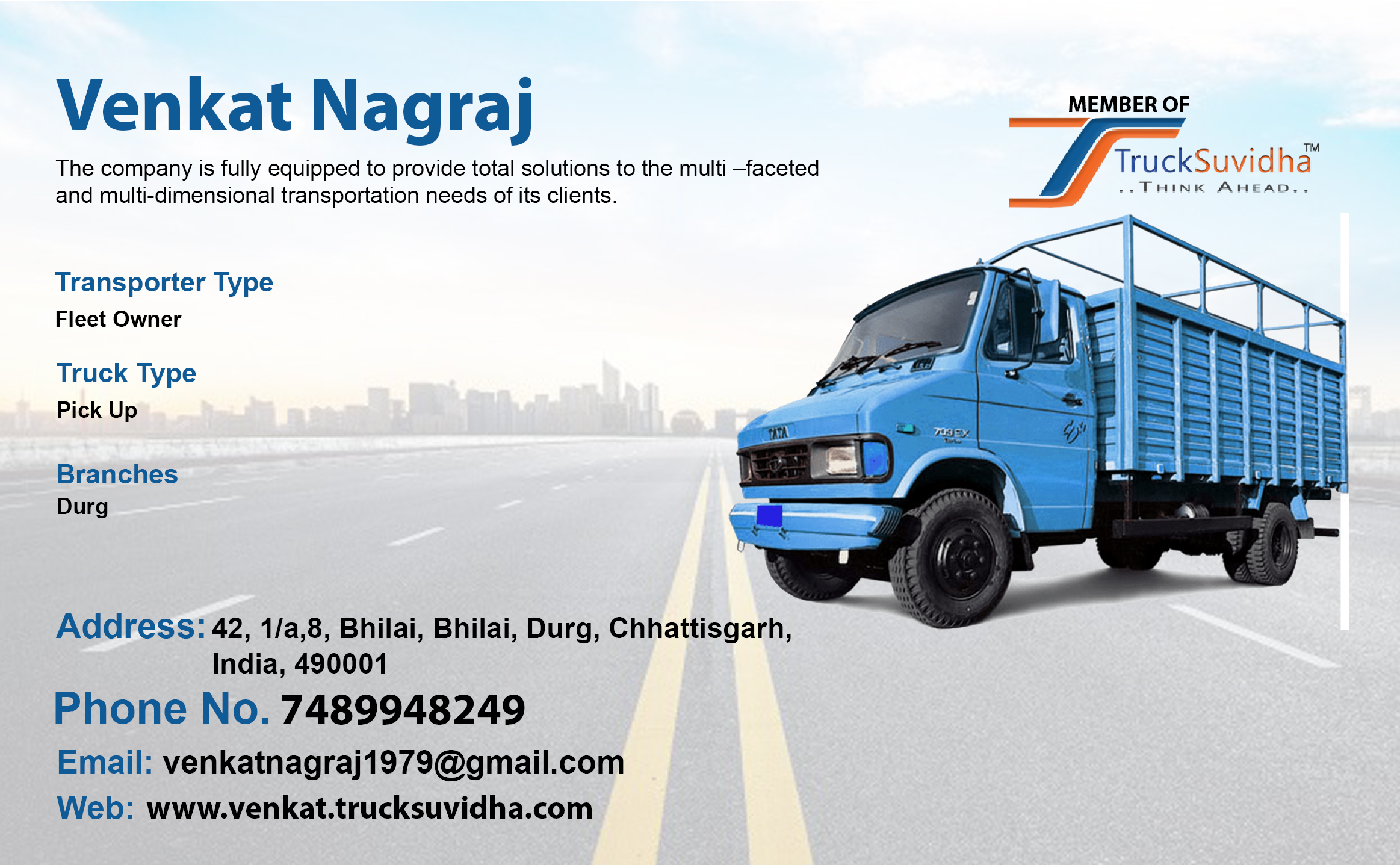 TruckSuvidha Promotion Slider