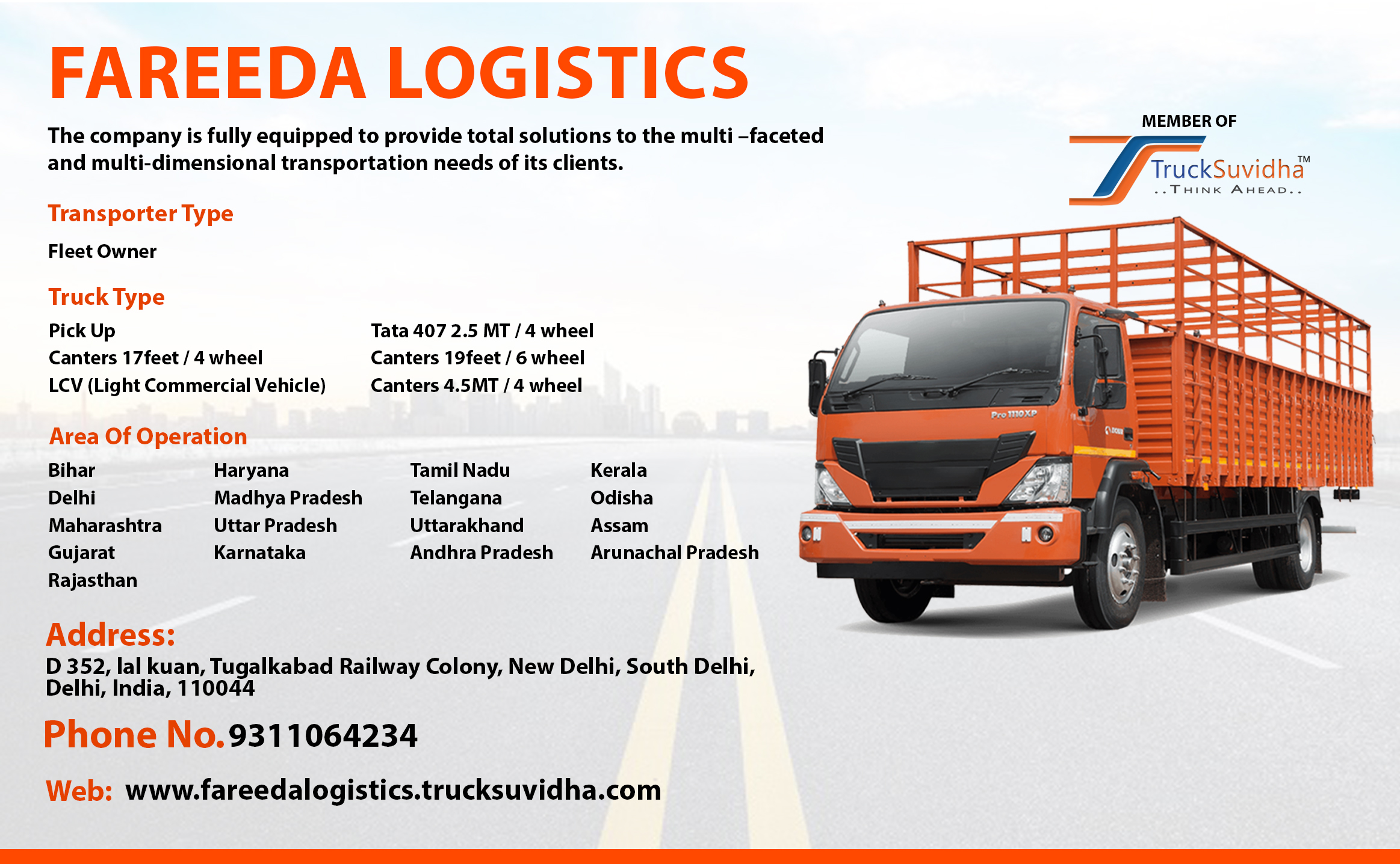 TruckSuvidha Promotion Slider