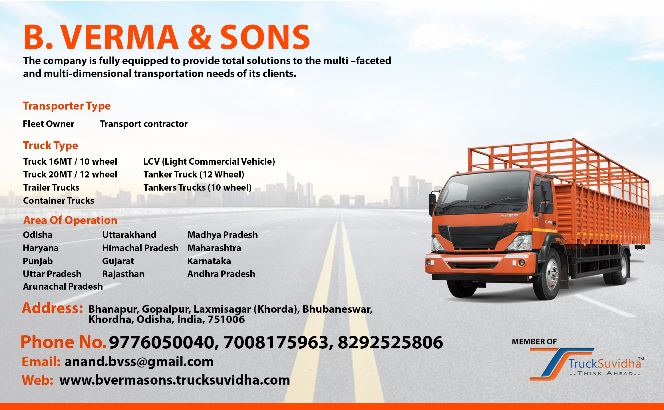 TruckSuvidha Promotion Slider
