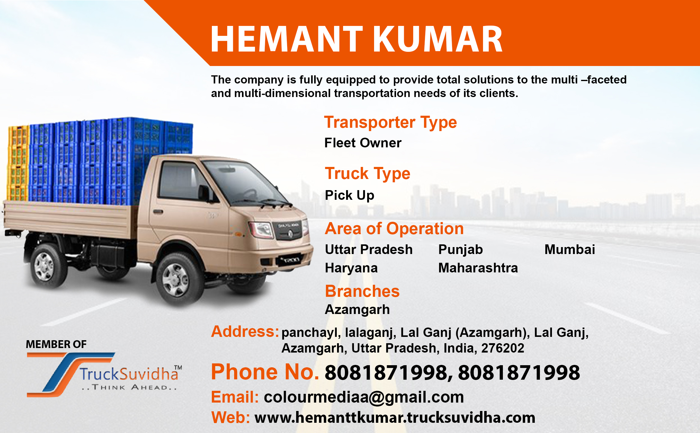 TruckSuvidha Promotion Slider