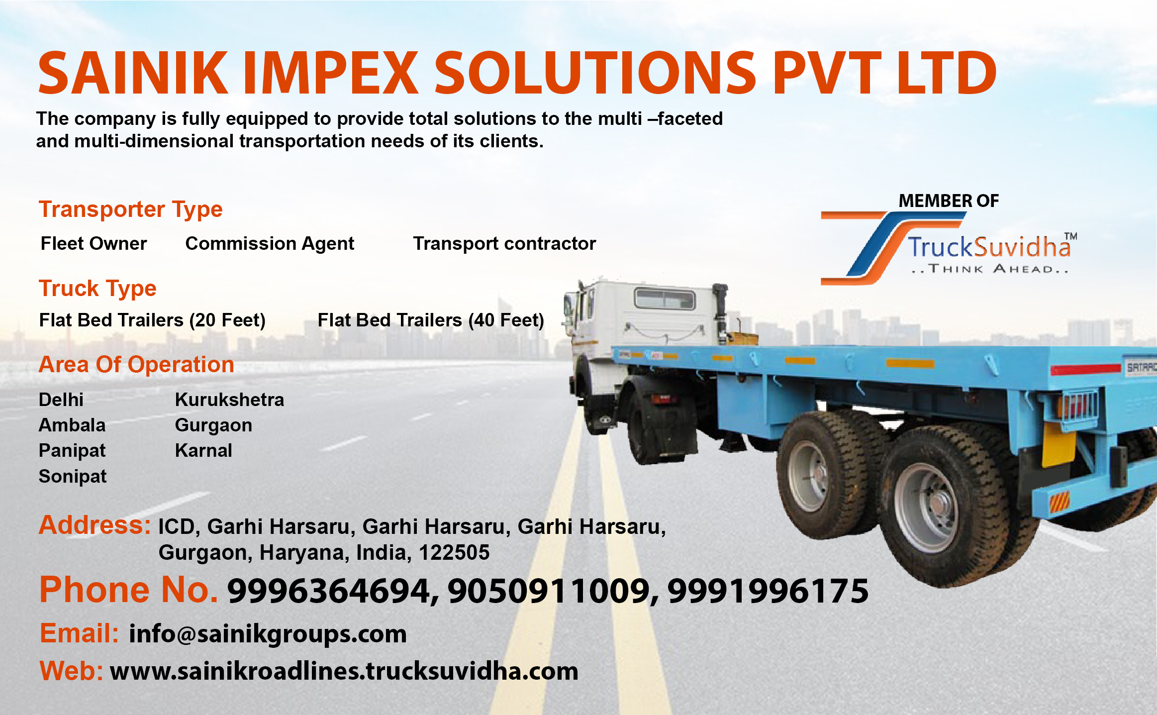 TruckSuvidha Promotion Slider