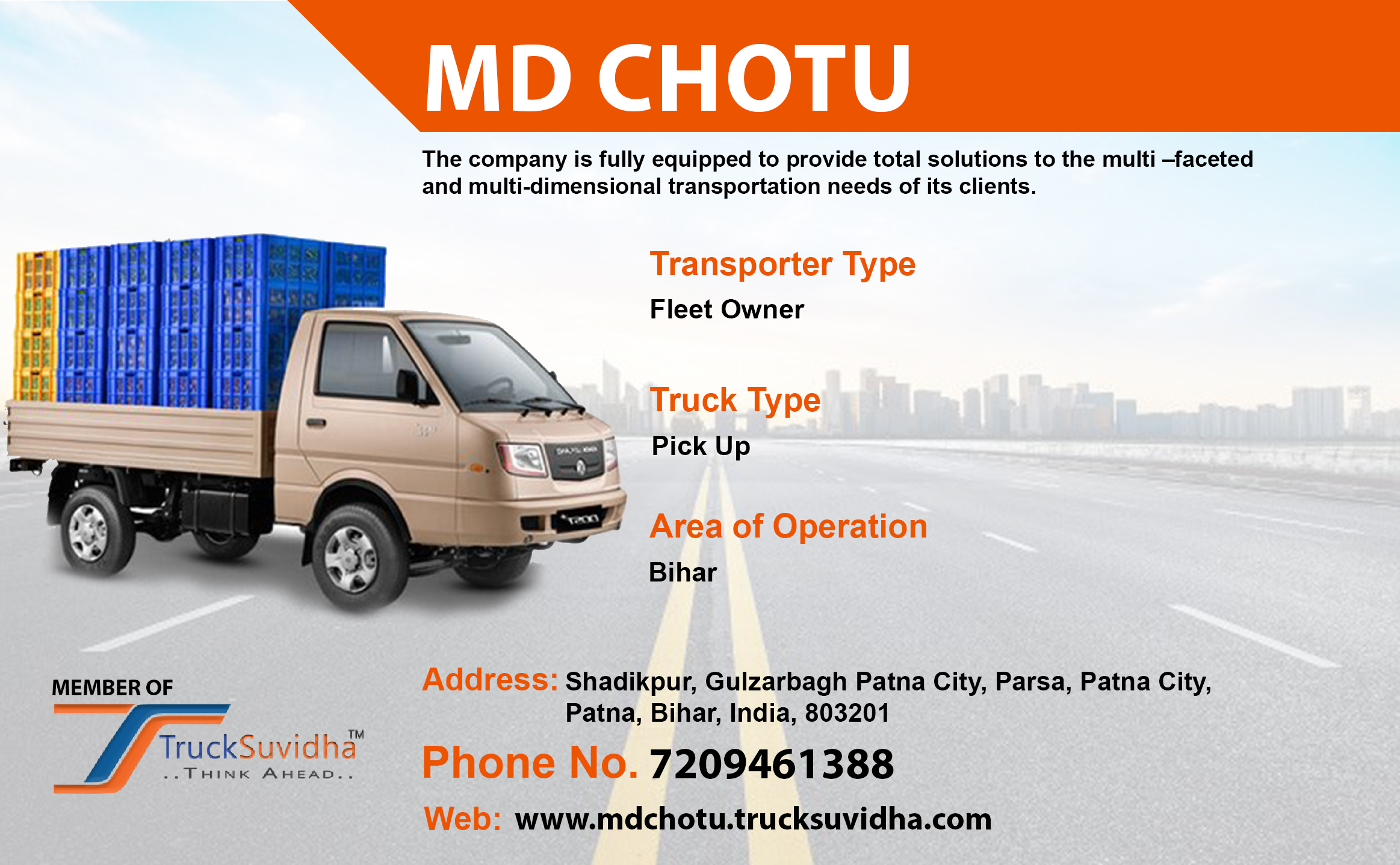 TruckSuvidha Promotion Slider