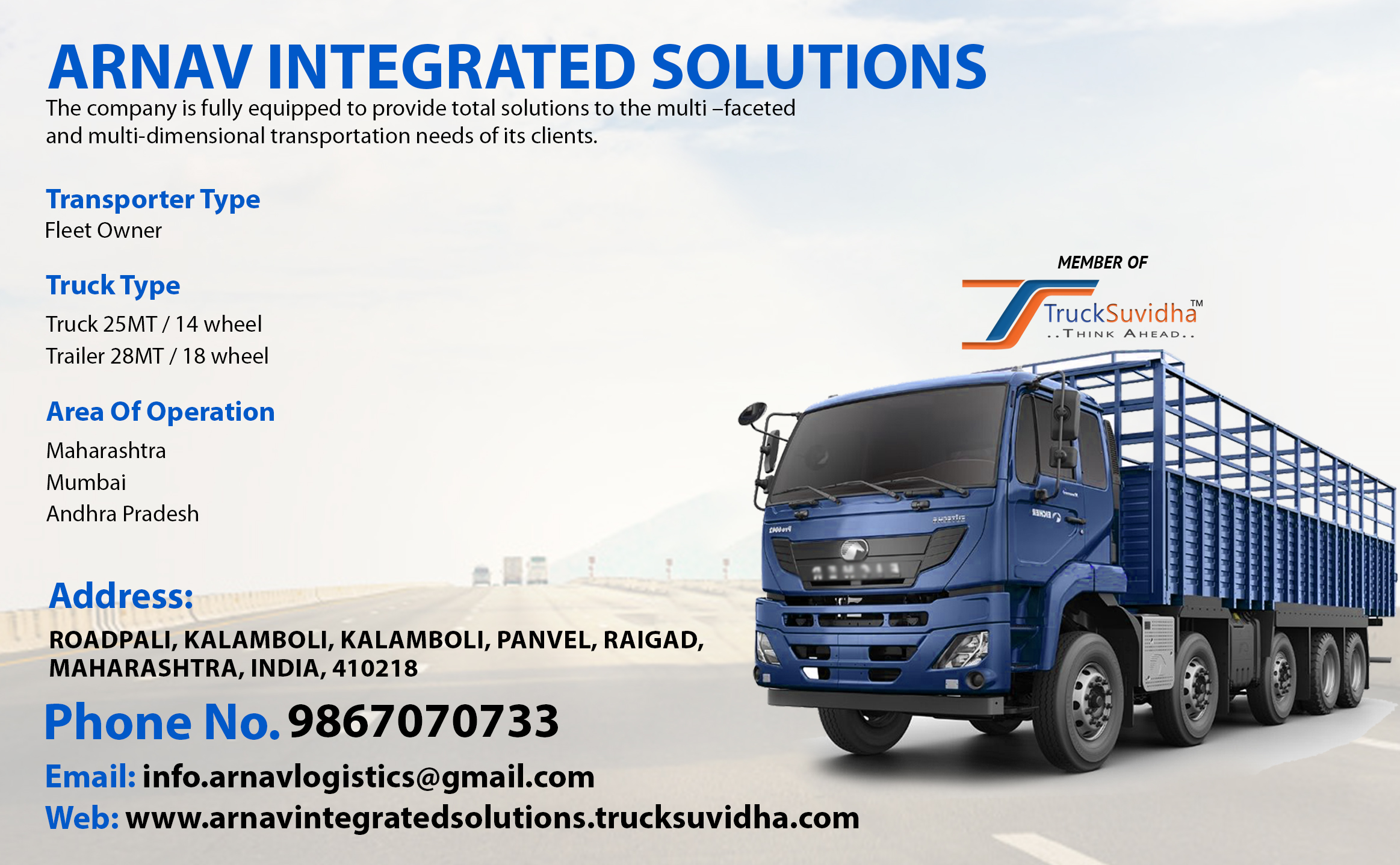 TruckSuvidha Promotion Slider