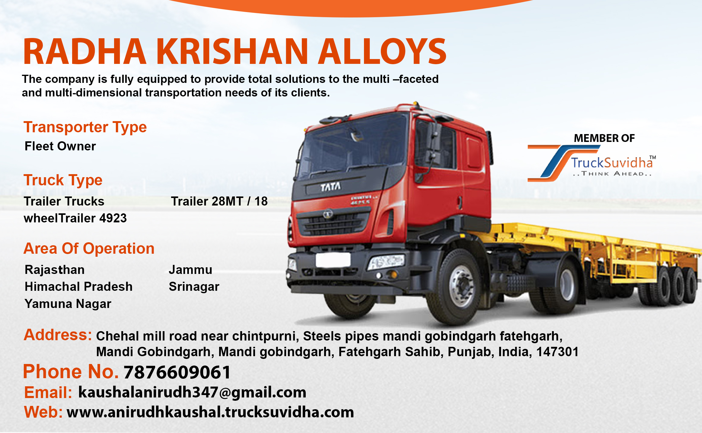 TruckSuvidha Promotion Slider